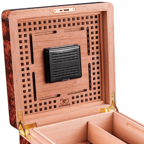 Luxury Cedar Cigar Humidor with Advanced Humidifier