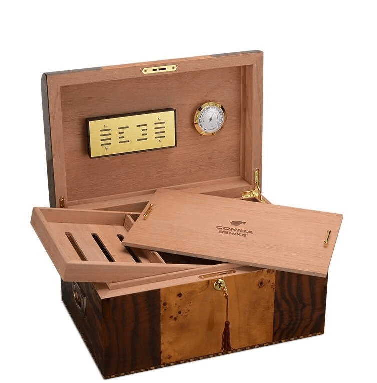 Luxury Double Layer Cedar Cigar Humidor Box