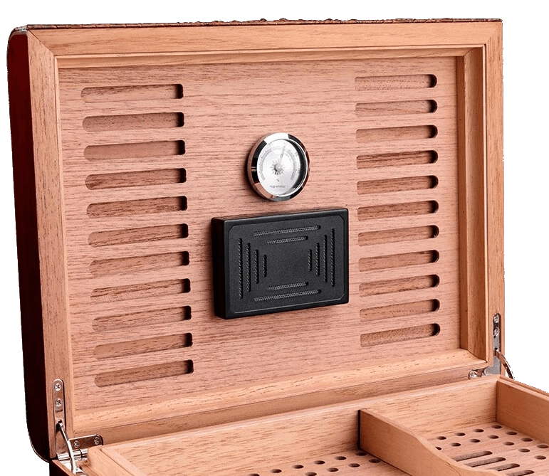 Luxury Crocodile Cigar Humidor with Precision Humidifier