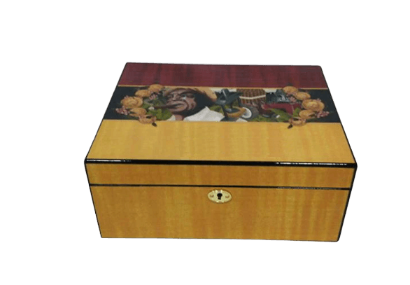 Luxury Cedar Cigar Humidor with Vintage Hygrometer