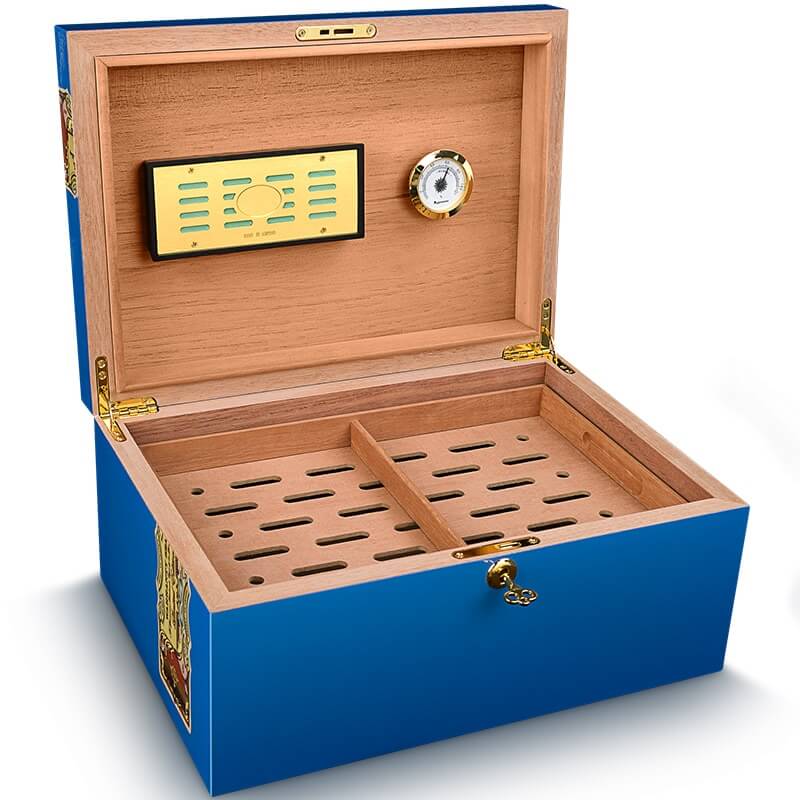 Luxury Cedar Cigar Humidor Box – 90 Capacity