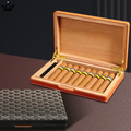 Luxury Humidor Cigar Box - Leather & Spanish Cedar