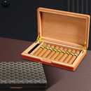 Luxury Humidor Cigar Box - Leather & Spanish Cedar