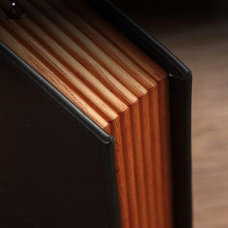 Leather Cedar Cigar Humidor Box - Discreet Book Design