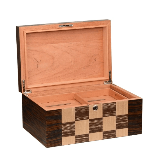 Luxury Cigar Humidor: High Capacity & Precision Hygrometer