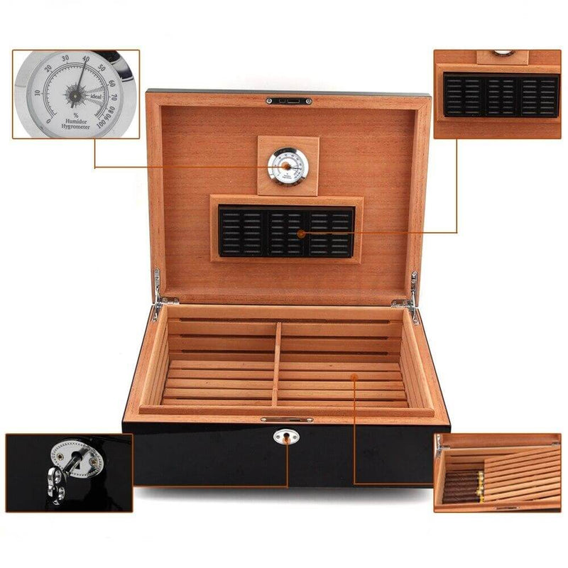 Electric Cigar Humidor Box for 75 Cigars