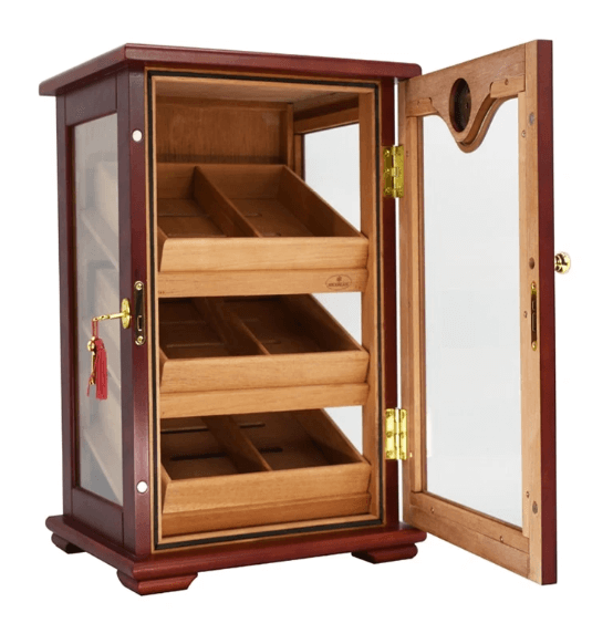 Electric Cigar Humidor Cabinet with Glass Display