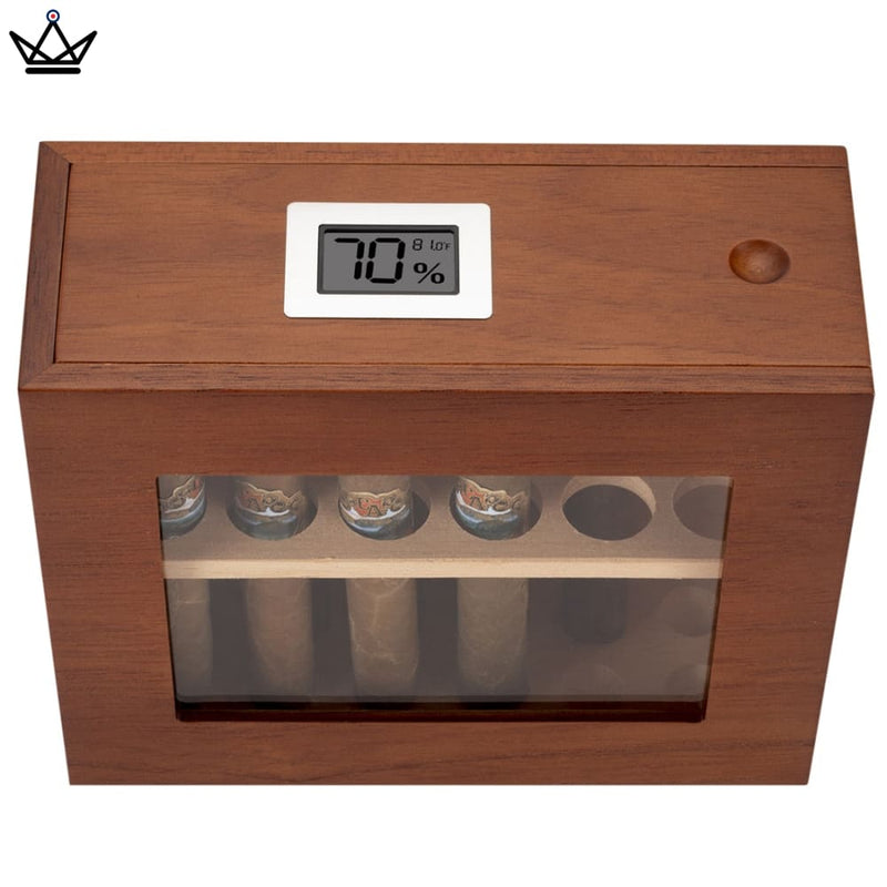 Elegant Cedar Cigar Humidor with Digital Hygrometer