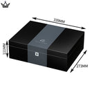 Carbon Fiber Cedar Cigar Humidor Box - 70 Capacity