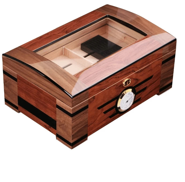 Luxury Cedar Wood Cigar Humidor for 65 Cigars