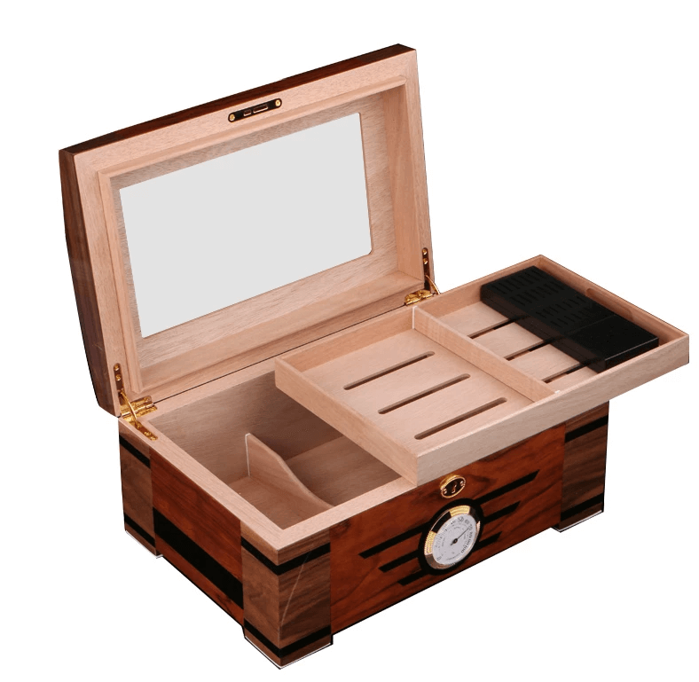 Luxury Cedar Wood Cigar Humidor for 65 Cigars