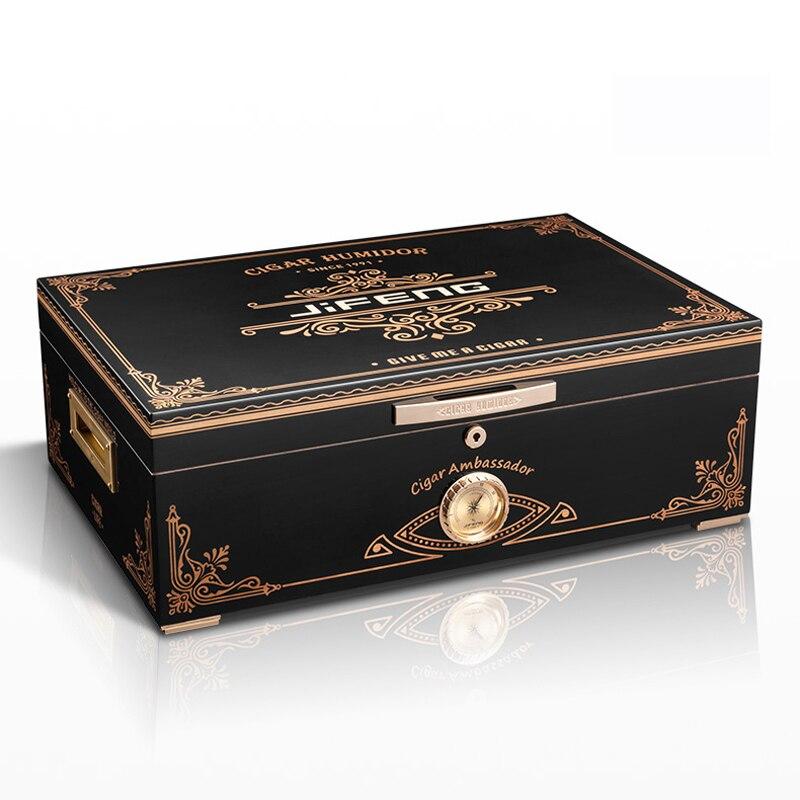 Luxury Cedar Wood Cigar Humidor for 200+ Cigars