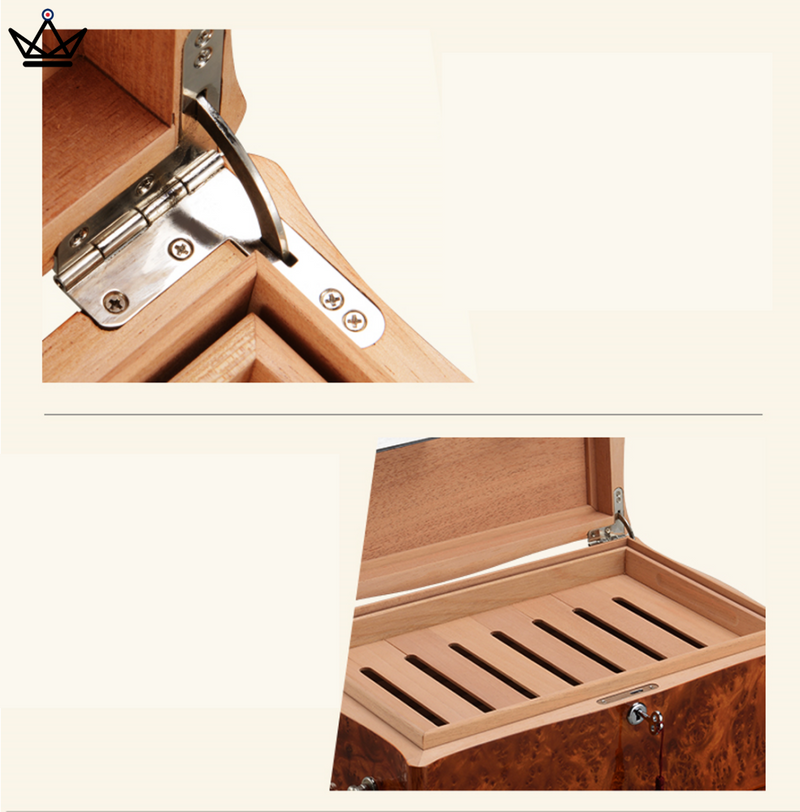 Luxury Humidor Box for 100 Cigars with Humidifier