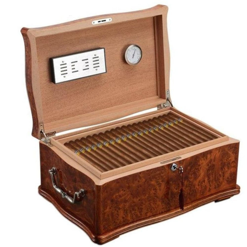 Luxury Humidor Box for 100 Cigars with Humidifier