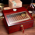 Luxury Cigar Humidor Box with Integrated Hygrometer