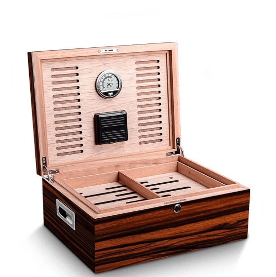 Luxury Cedar Cigar Humidor Box - 100+ Capacity