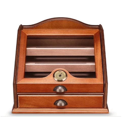 Luxury Cedar Wood Cigar Humidor Cabinet - 105 Capacity