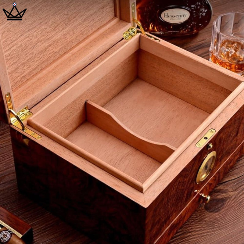 Luxury Cedar Cigar Humidor Box - 50-60 Capacity