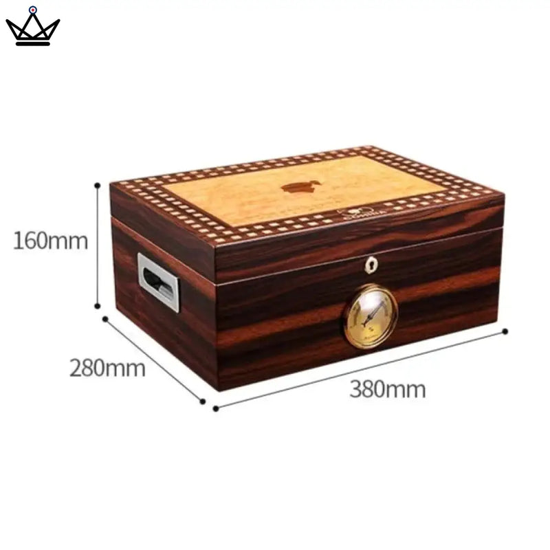 Luxury Cigar Humidor Box - Spanish Cedar 100+ Capacity