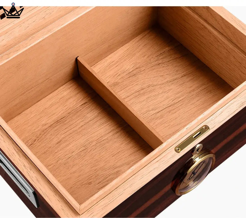 Luxury Cigar Humidor Box - Spanish Cedar 100+ Capacity