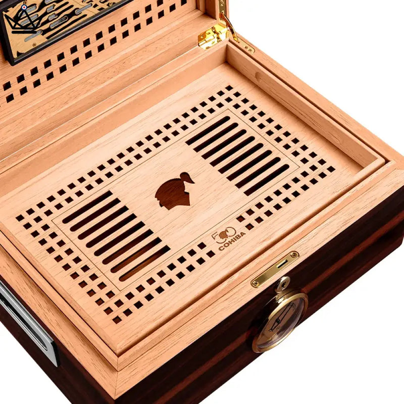 Luxury Cigar Humidor Box - Spanish Cedar 100+ Capacity