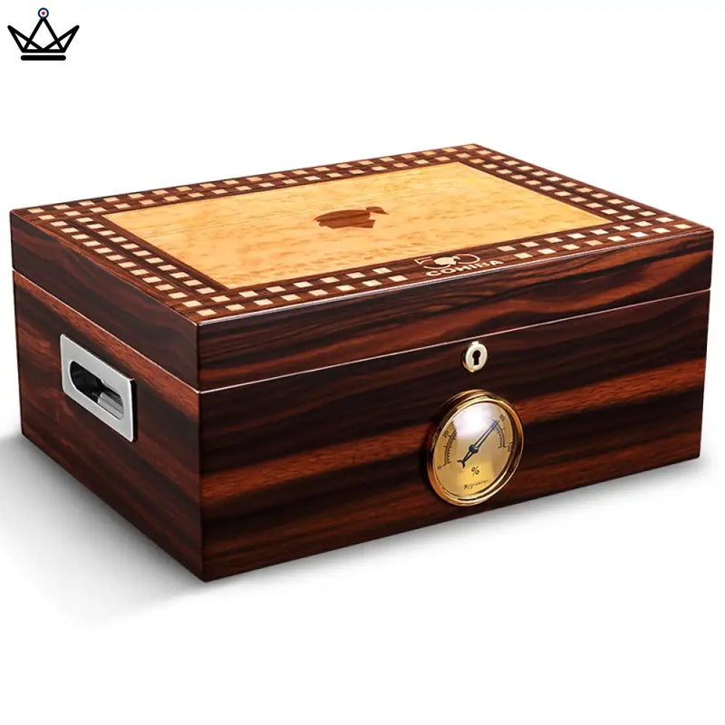 Luxury Cigar Humidor Box - Spanish Cedar 100+ Capacity