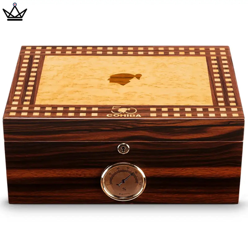 Luxury Cigar Humidor Box - Spanish Cedar 100+ Capacity