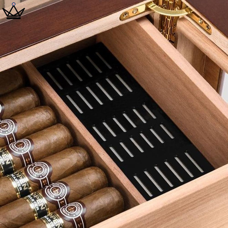 Luxury Cedar Cigar Humidor with Hygrometer - 100+ Capacity