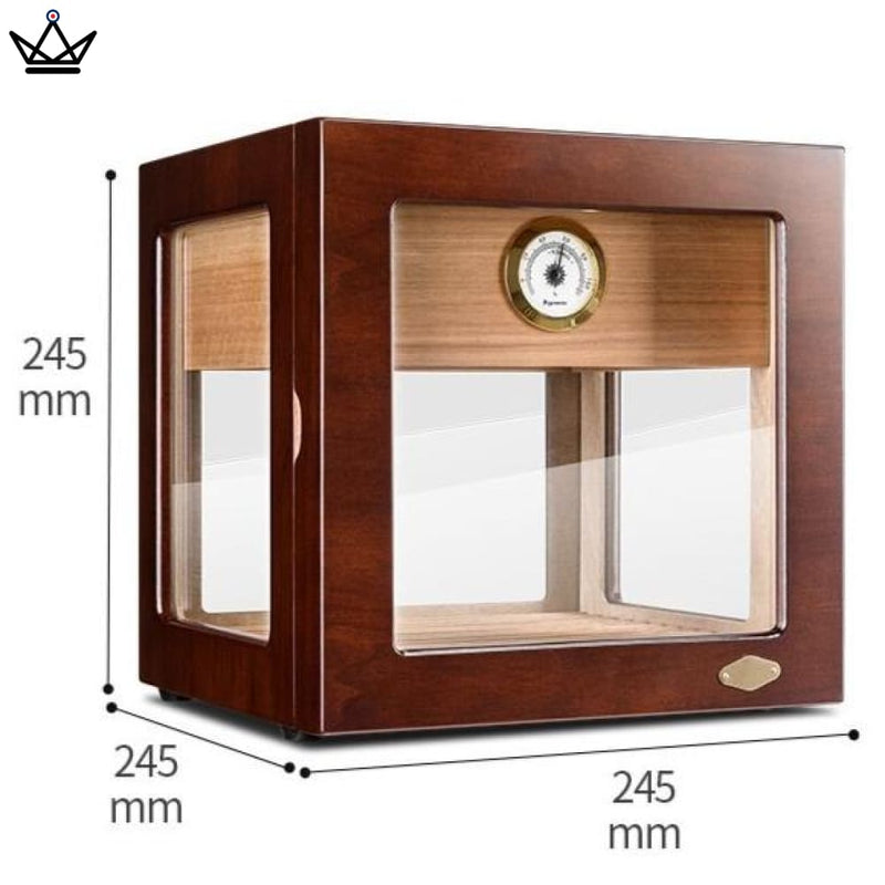 Luxury Cedar Cigar Humidor with Hygrometer - 100+ Capacity