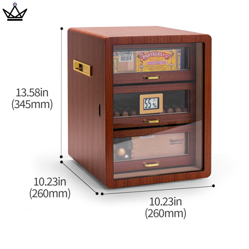 Luxury Cedar Cigar Humidor with Electronic Hygrometer