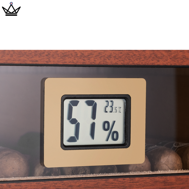 Luxury Cedar Cigar Humidor with Electronic Hygrometer