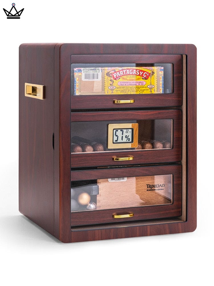 Luxury Cedar Cigar Humidor with Electronic Hygrometer