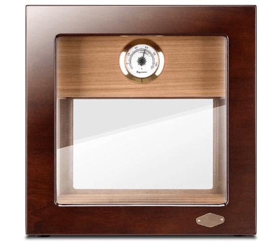 Luxury Cigar Humidor - Crystal Cube 5-Sided Display