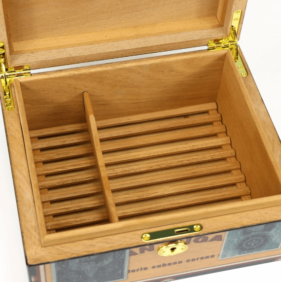 Luxury Cedar Wood Cigar Humidor Box - Classic Design