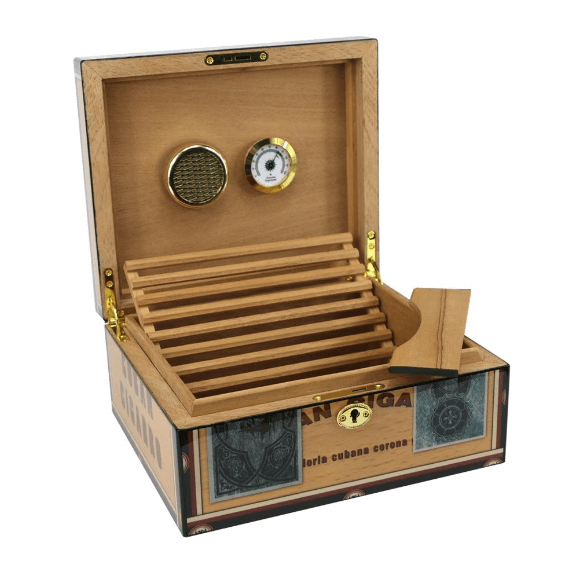 Luxury Cedar Wood Cigar Humidor Box - Classic Design