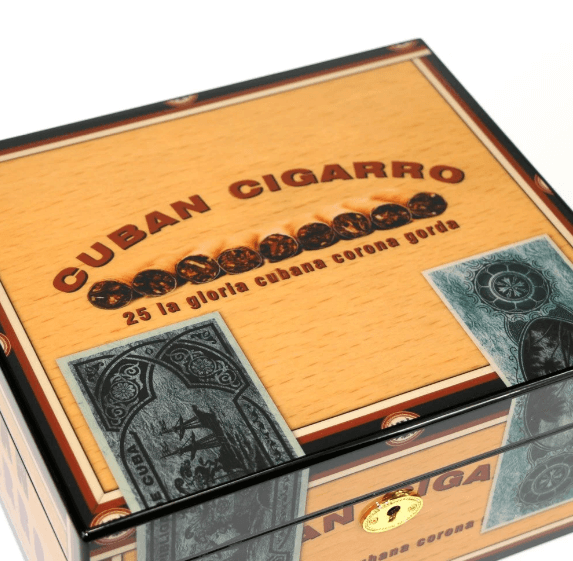 Luxury Cedar Wood Cigar Humidor Box - Classic Design