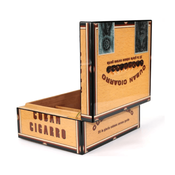 Luxury Cedar Wood Cigar Humidor Box - Classic Design