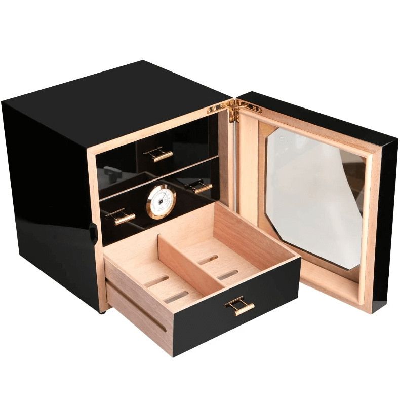 Luxury Modern Cigar Humidor with Integrated Humidifier