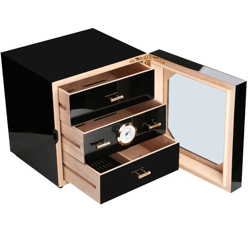 Luxury Modern Cigar Humidor with Integrated Humidifier