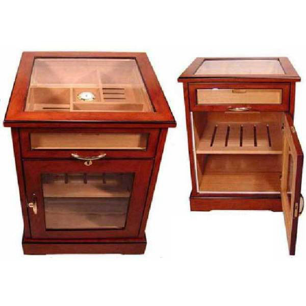 Luxury Cedar Cigar Humidor Cabinet with Drawers