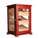 Luxury Cedar Glass Cigar Humidor Cabinet 110 Capacity