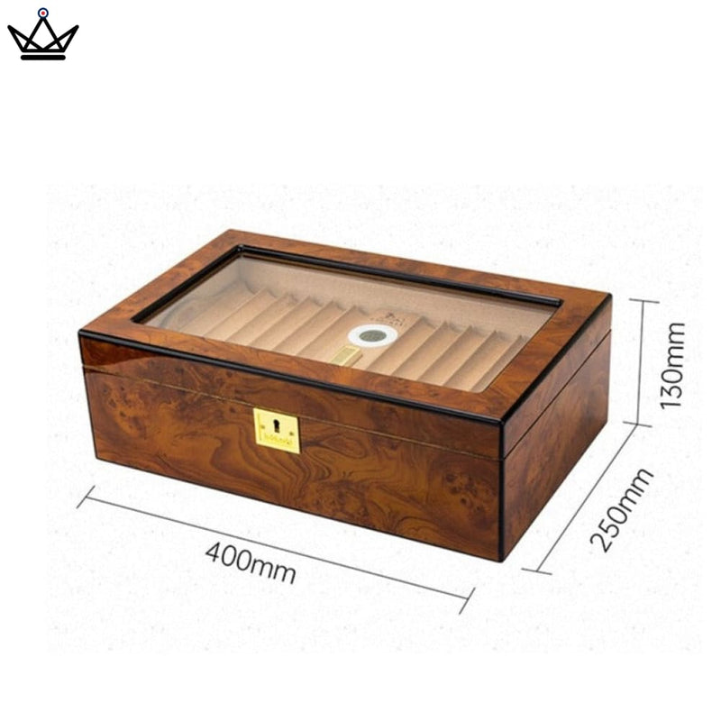 Luxury Cedar Cigar Humidor Box for 50 Cigars