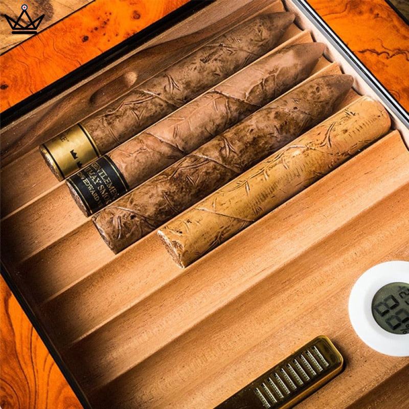 Luxury Cedar Cigar Humidor Box for 50 Cigars