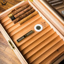 Luxury Cedar Cigar Humidor Box for 50 Cigars