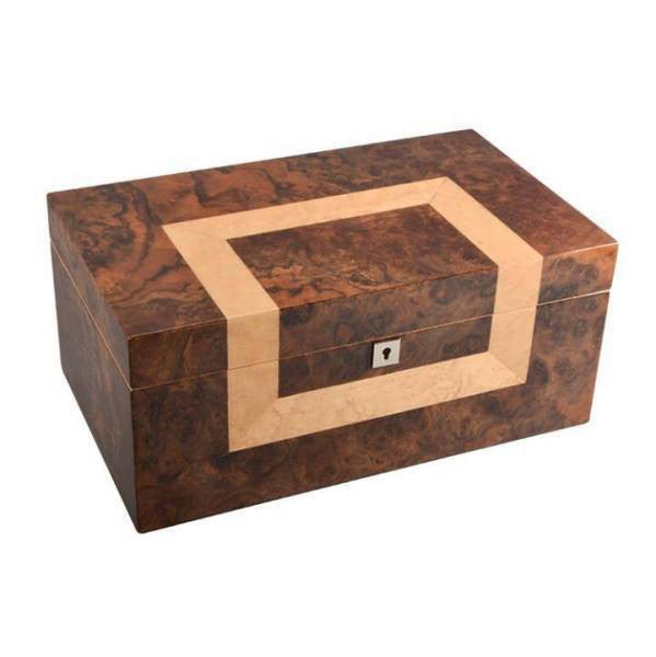 Marble Cigar Humidor Box - Luxury Cedar Interior