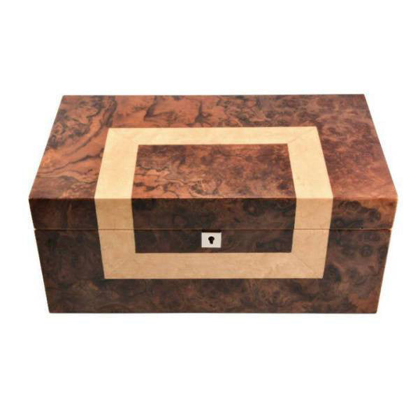 Marble Cigar Humidor Box - Luxury Cedar Interior