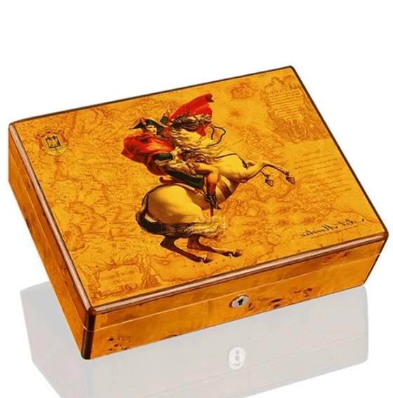 Luxury Napoleon Cigar Humidor with Humidifier