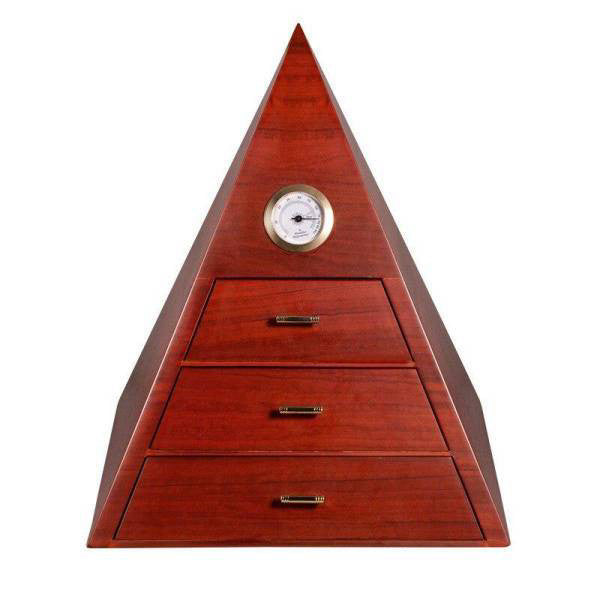 Luxury Pyramid Cigar Humidor with Hygrometer