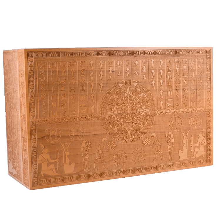 Luxury Cigar Humidor Box with Egyptian Engravings