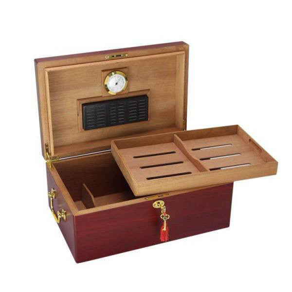 Luxury Cedar Cigar Humidor Box with Humidifier